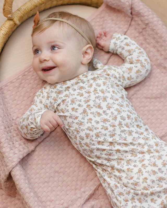 Waffle Baby Blanket - Blush by Quincy Mae - Image 10