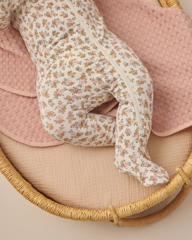 Waffle Baby Blanket - Blush by Quincy Mae - Image 11