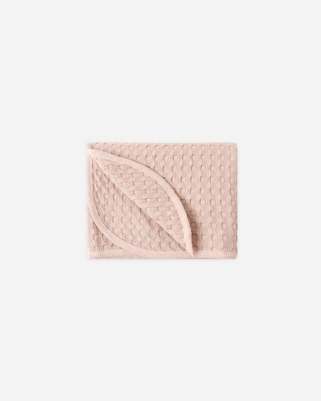 Waffle Baby Blanket - Blush by Quincy Mae - Image 4