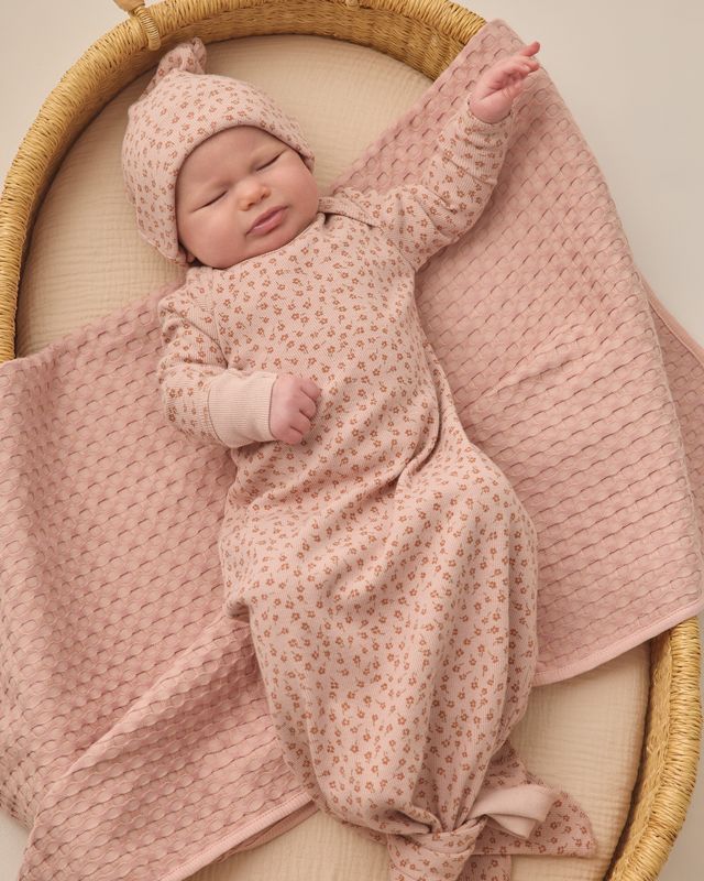 Waffle Baby Blanket - Blush by Quincy Mae - Image 7