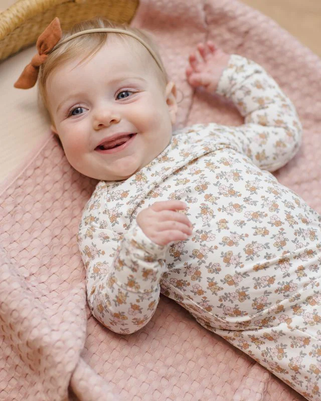 Waffle Baby Blanket - Blush by Quincy Mae - Image 8