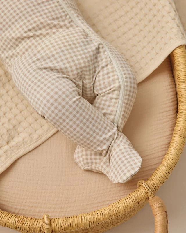 Waffle Baby Blanket - Natural by Quincy Mae - Image 2