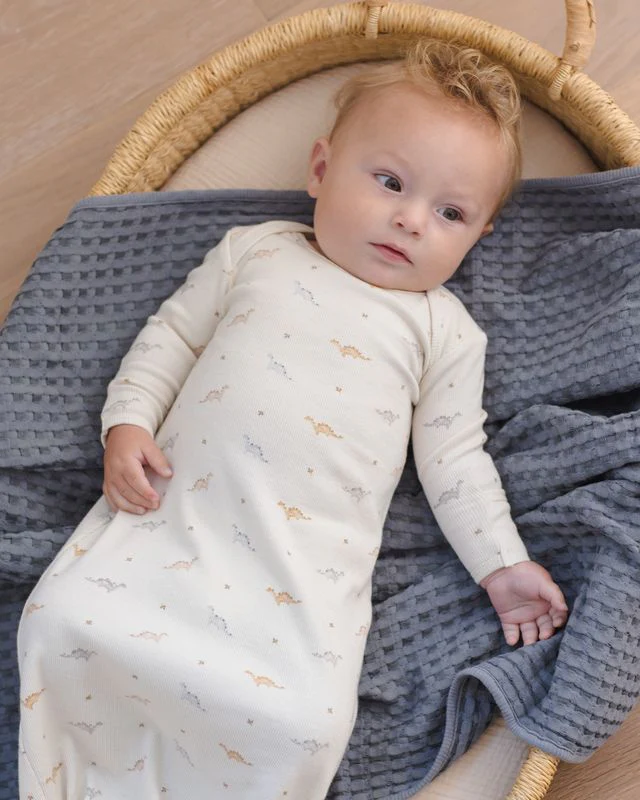 Waffle Baby Blanket - Ocean by Quincy Mae - Image 2
