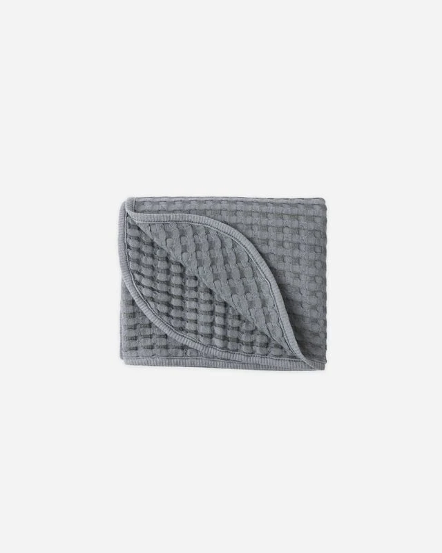 Waffle Baby Blanket - Ocean by Quincy Mae - Image 4
