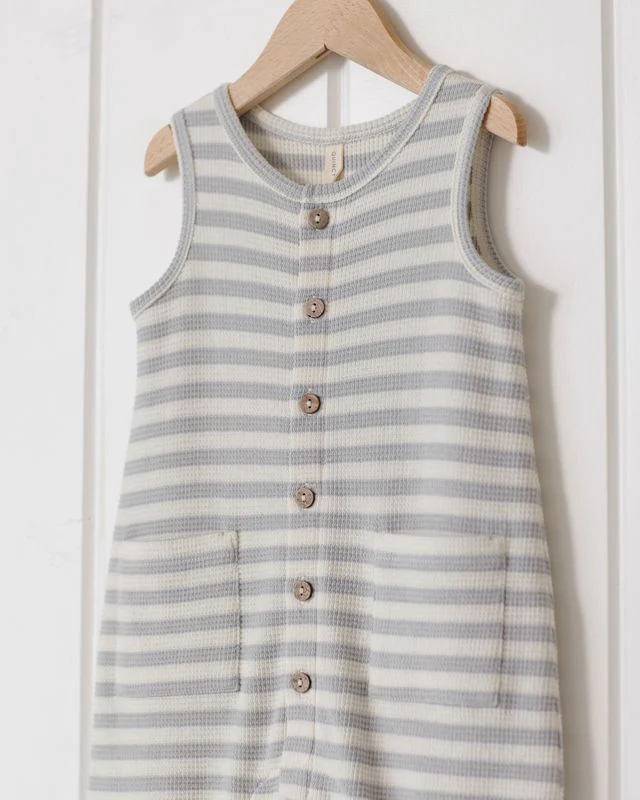 Waffle Jumpsuit - Sky Stripe by Quincy Mae - Image 4