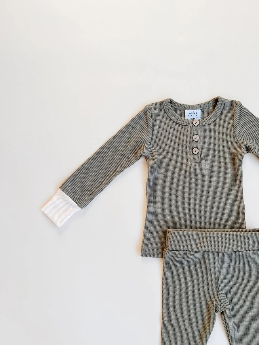 Waffle Set - Olive by Orcas Lucille - FINAL SALE - Image 2