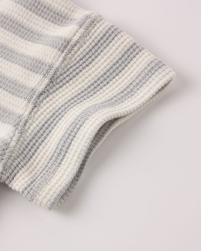 Waffle Tee + Short Set - Sky Stripe by Quincy Mae - Image 6