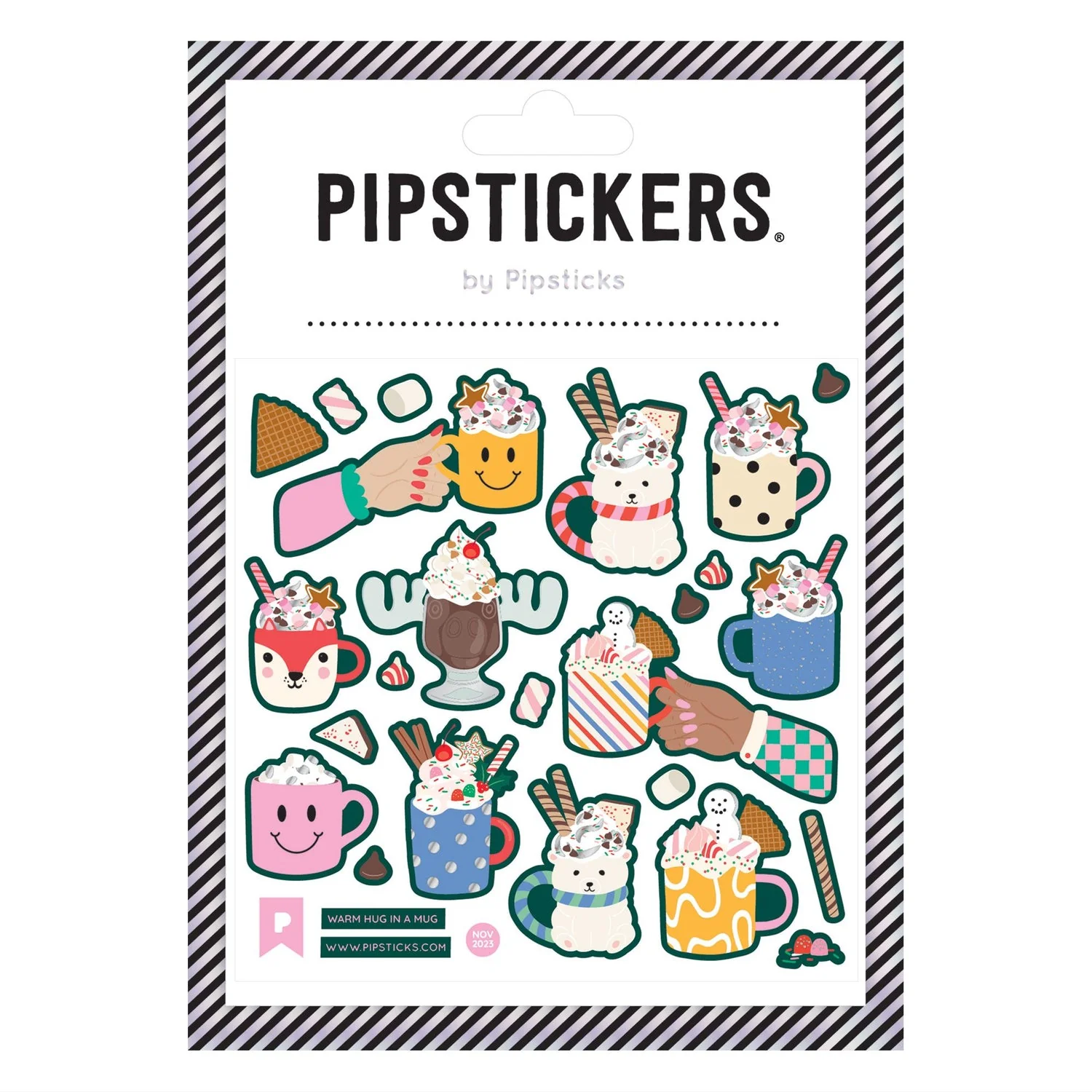 Warm Hug in A Mug Stickers by Pipsticks