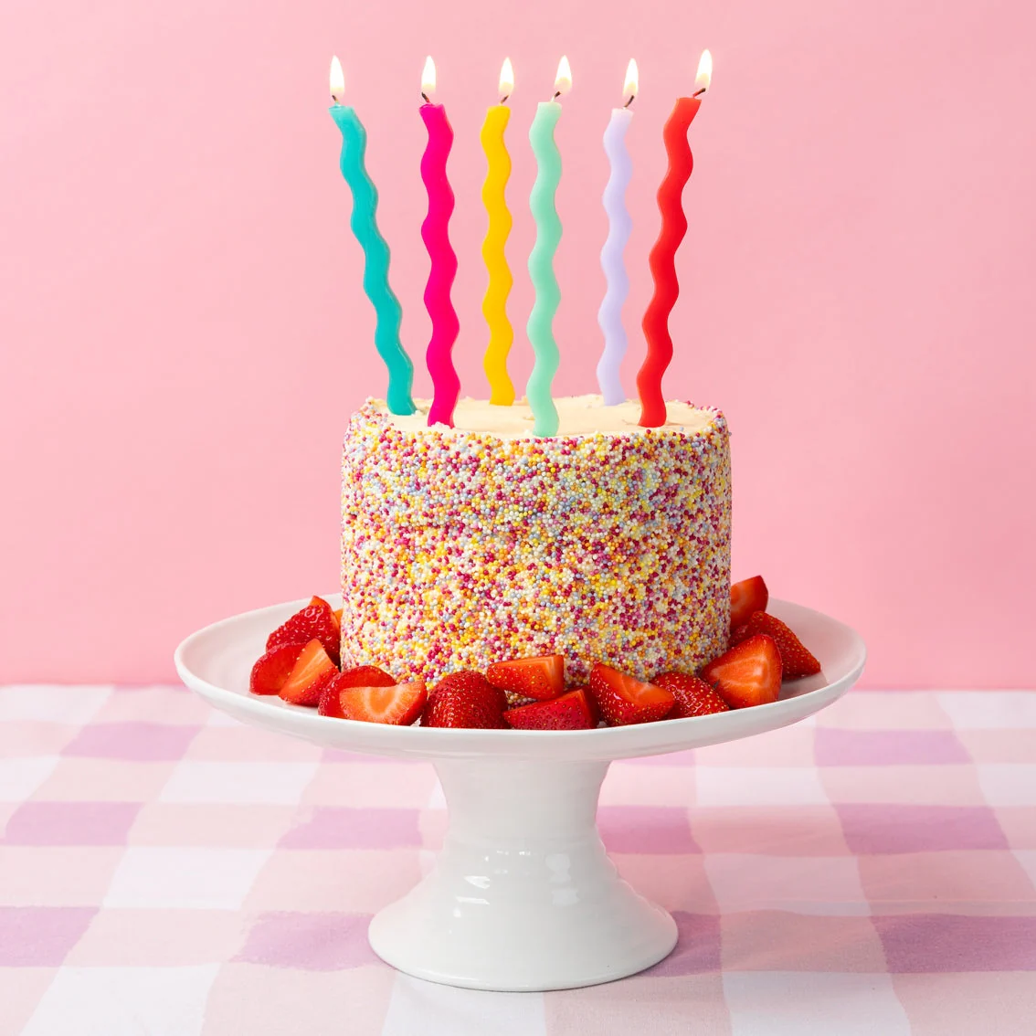 Wavy Tall Birthday Candles - Set of 12 by Talking Tables - Image 2
