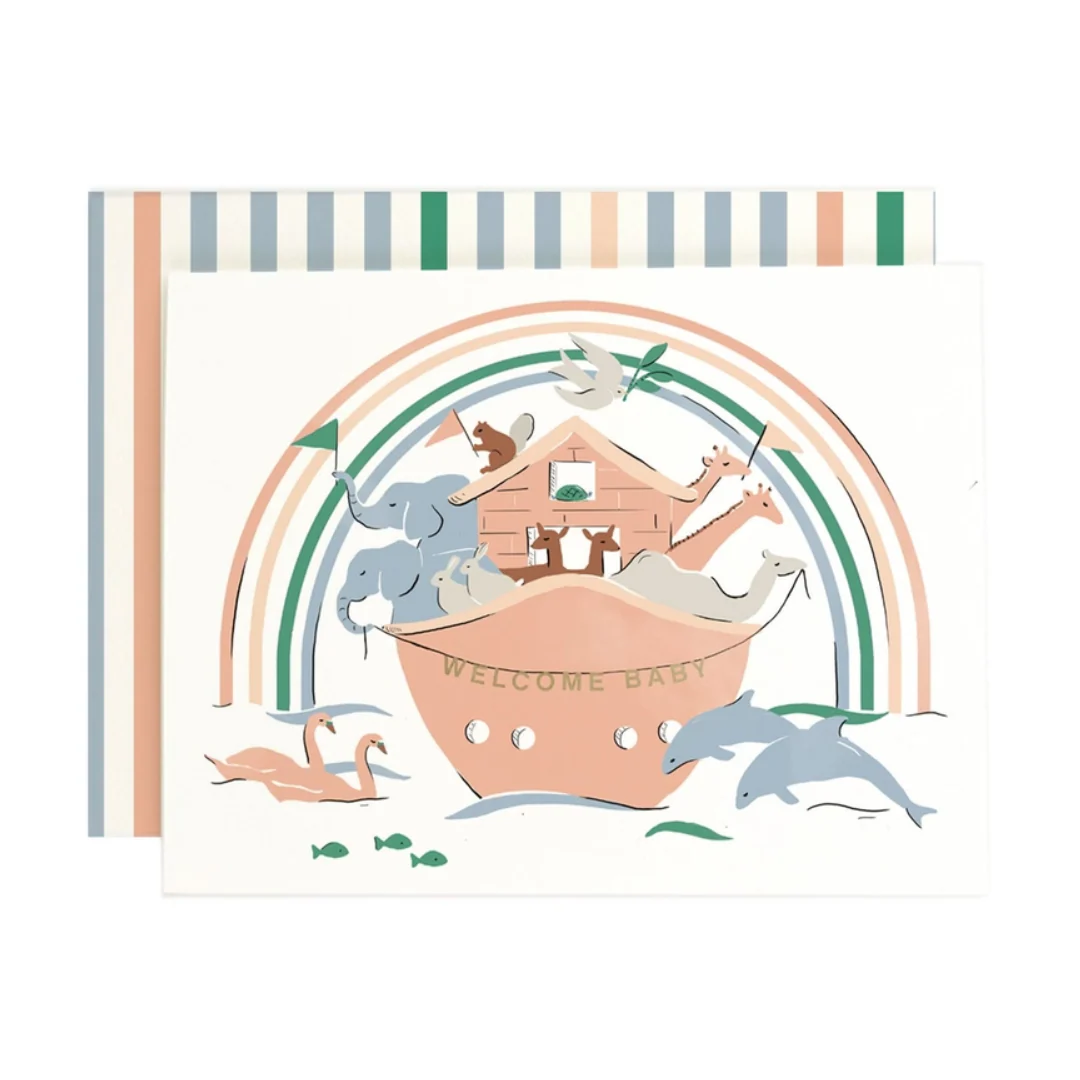 Welcome Baby Ark Card by Amy Heitman