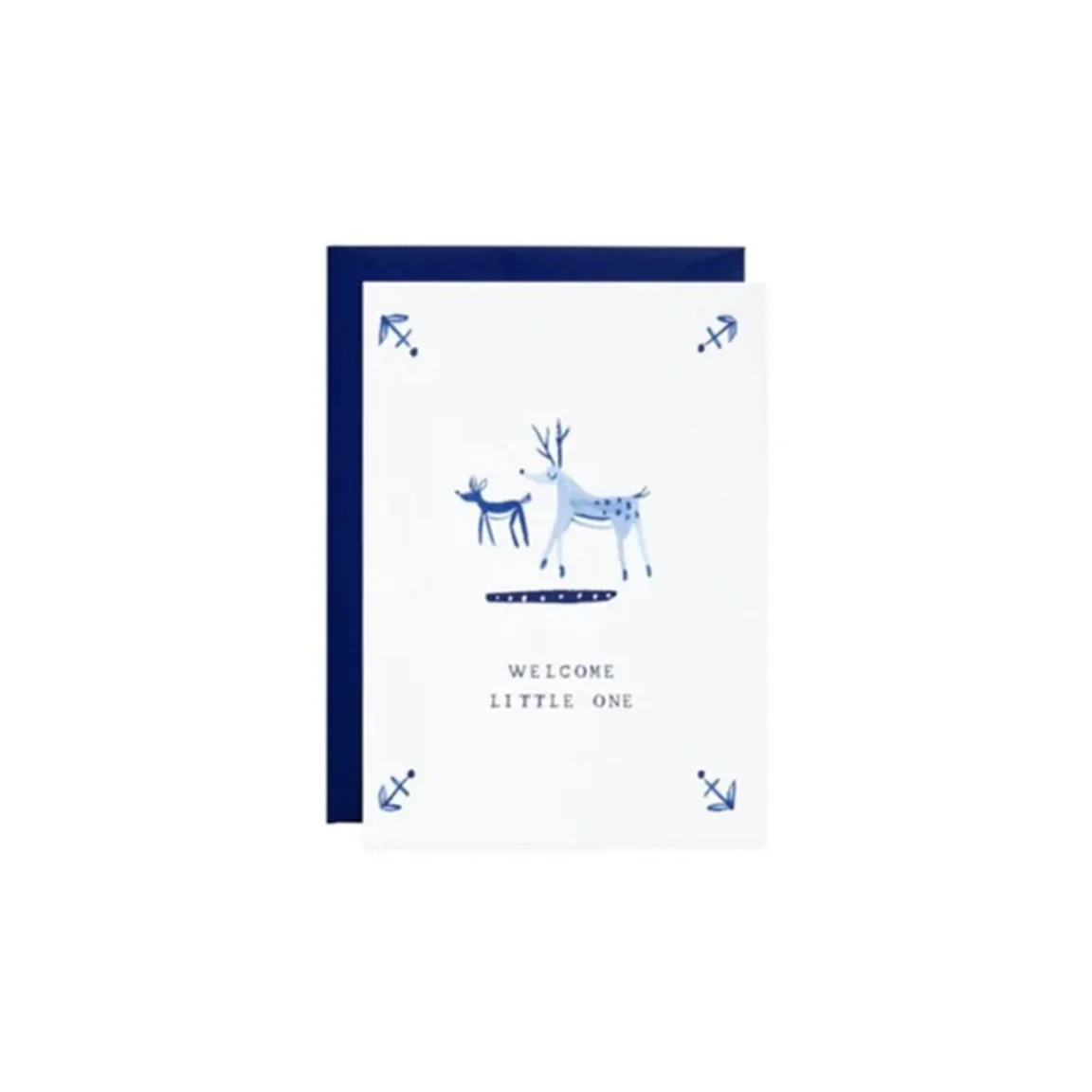 Welcome Little Deer Petite Card by Mr. Boddington's Studio