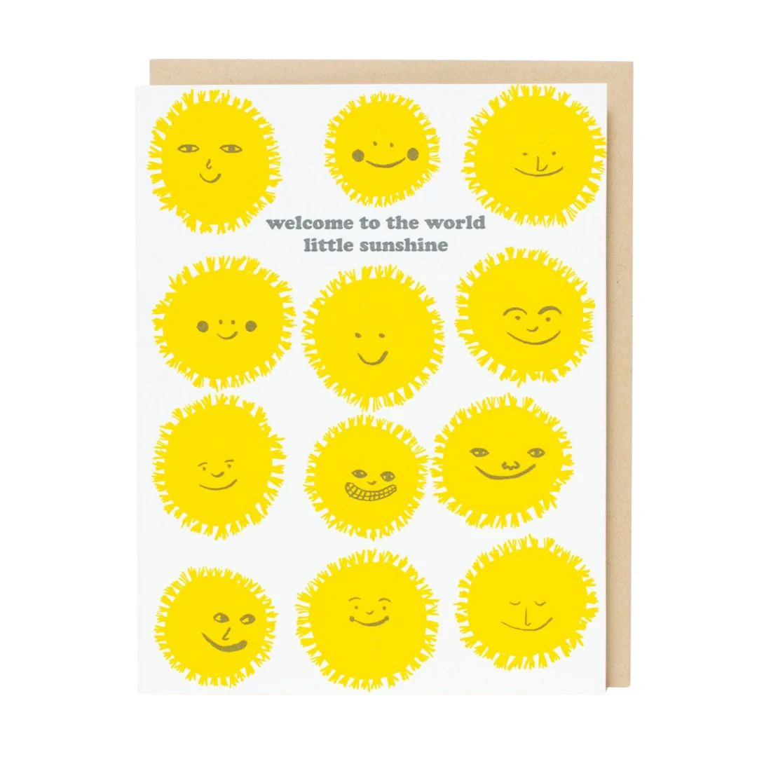 Welcome Sunshine Card by Egg Press
