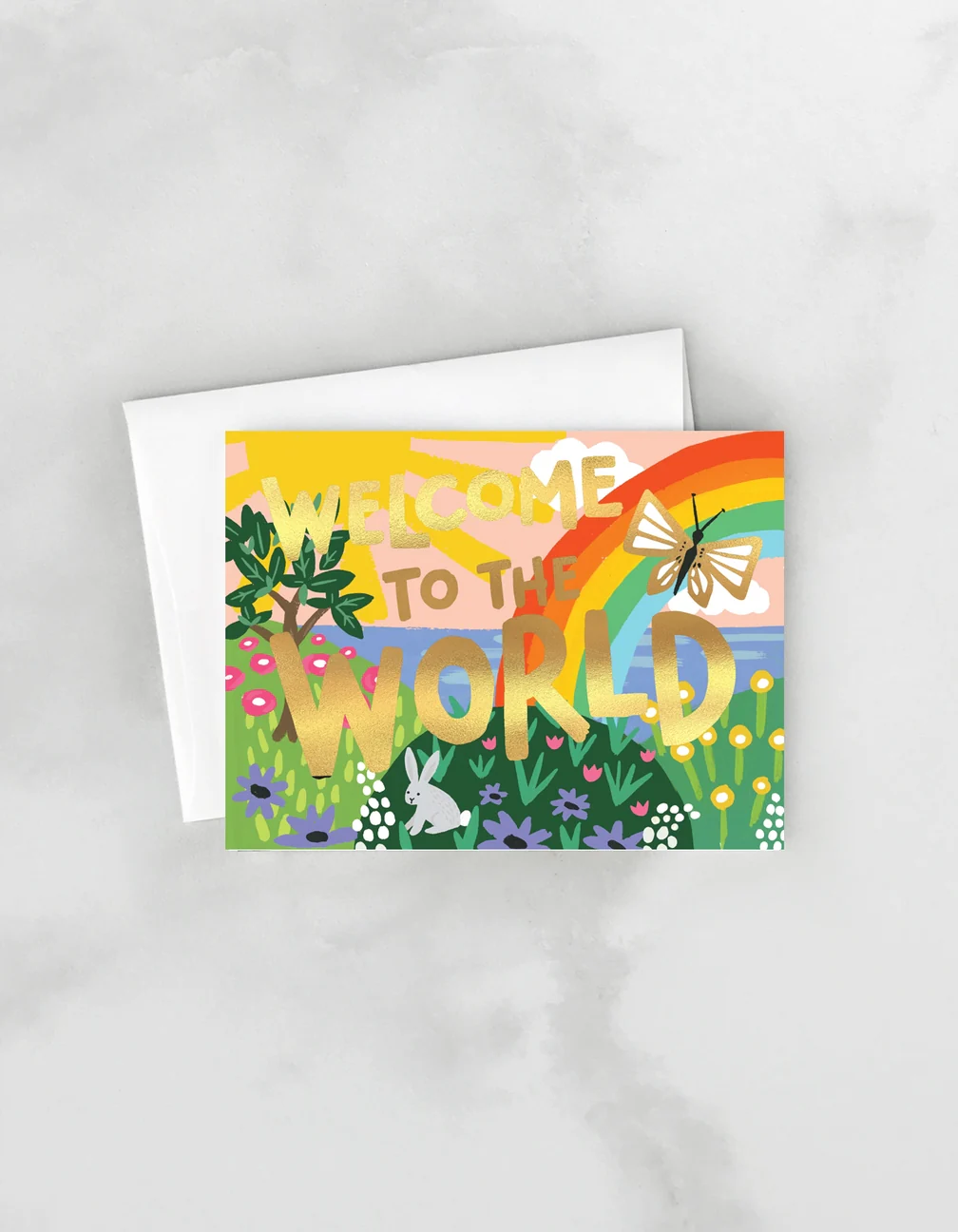Welcome To the World Greeting Card with Gold Foil by Idlewild Co. - Image 2