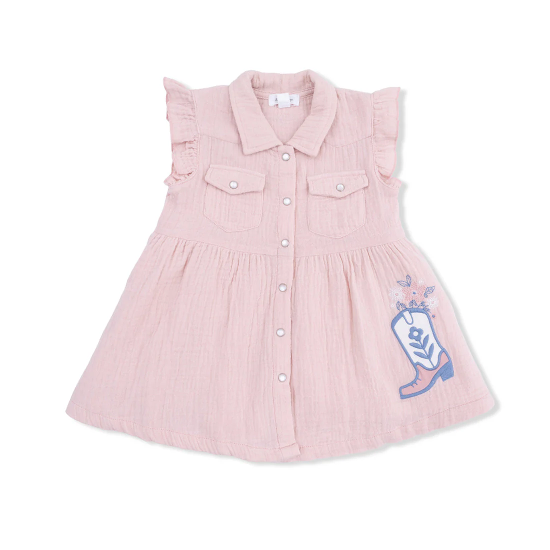 Western Pearl Snap Dress & Bloomer- Yee Haw Cowgirl by Angel Dear - Image 4