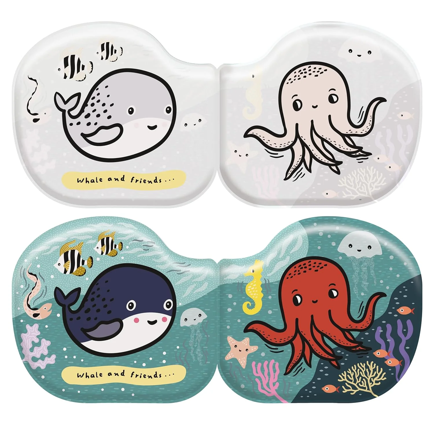 Whale and Friends Shaped Bath Book by Wee Gallery - Image 3