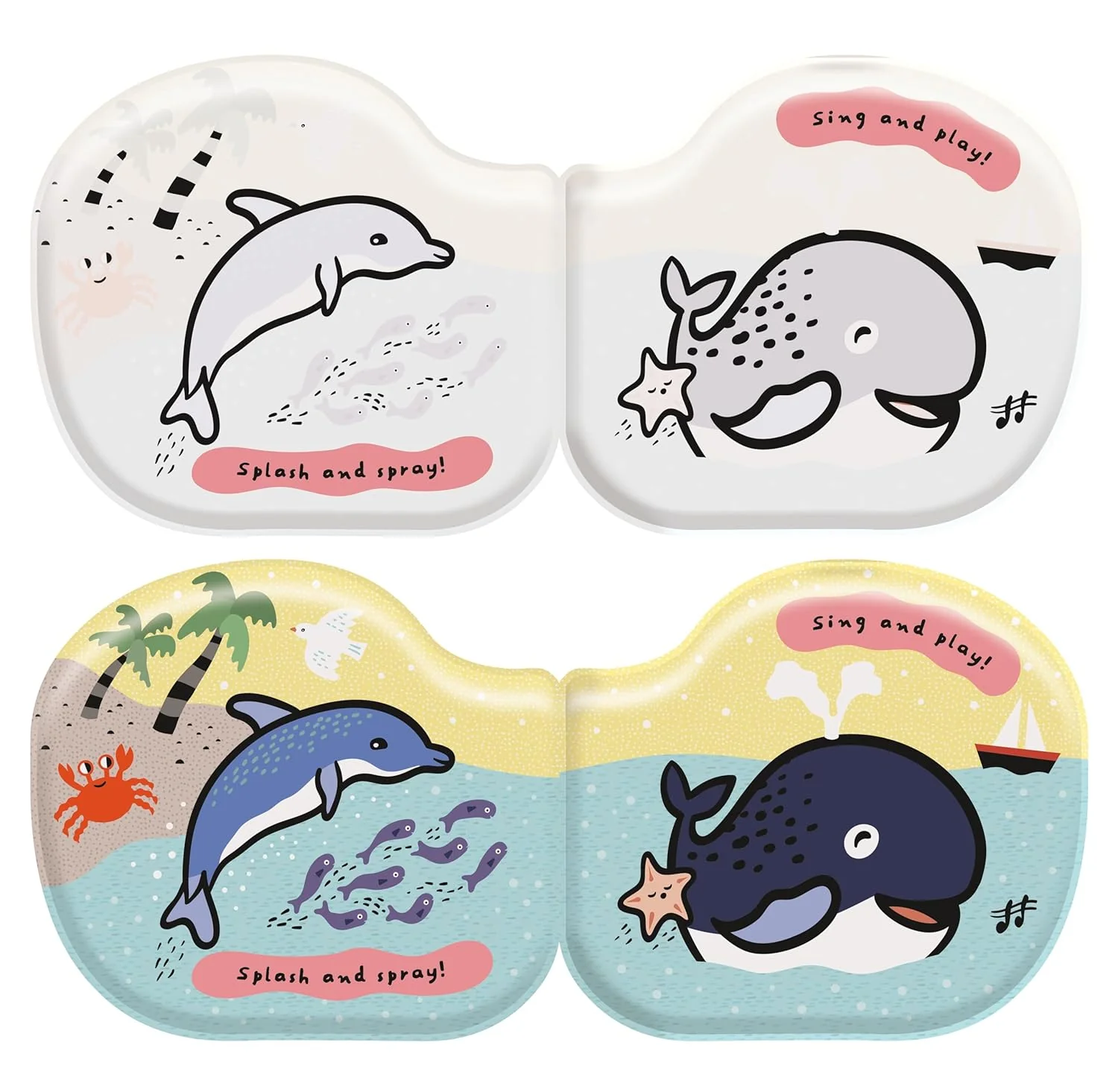 Whale and Friends Shaped Bath Book by Wee Gallery - Image 4