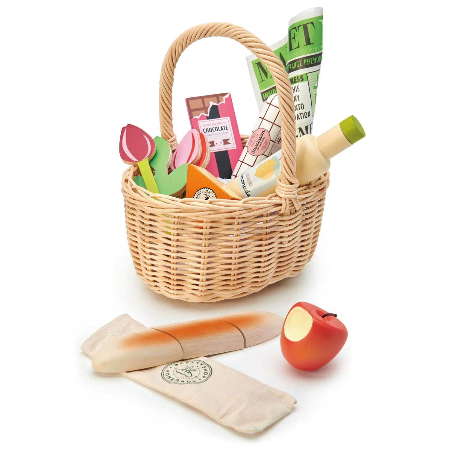 Wicker Shopping Basket by Tender Leaf Toys - Image 4