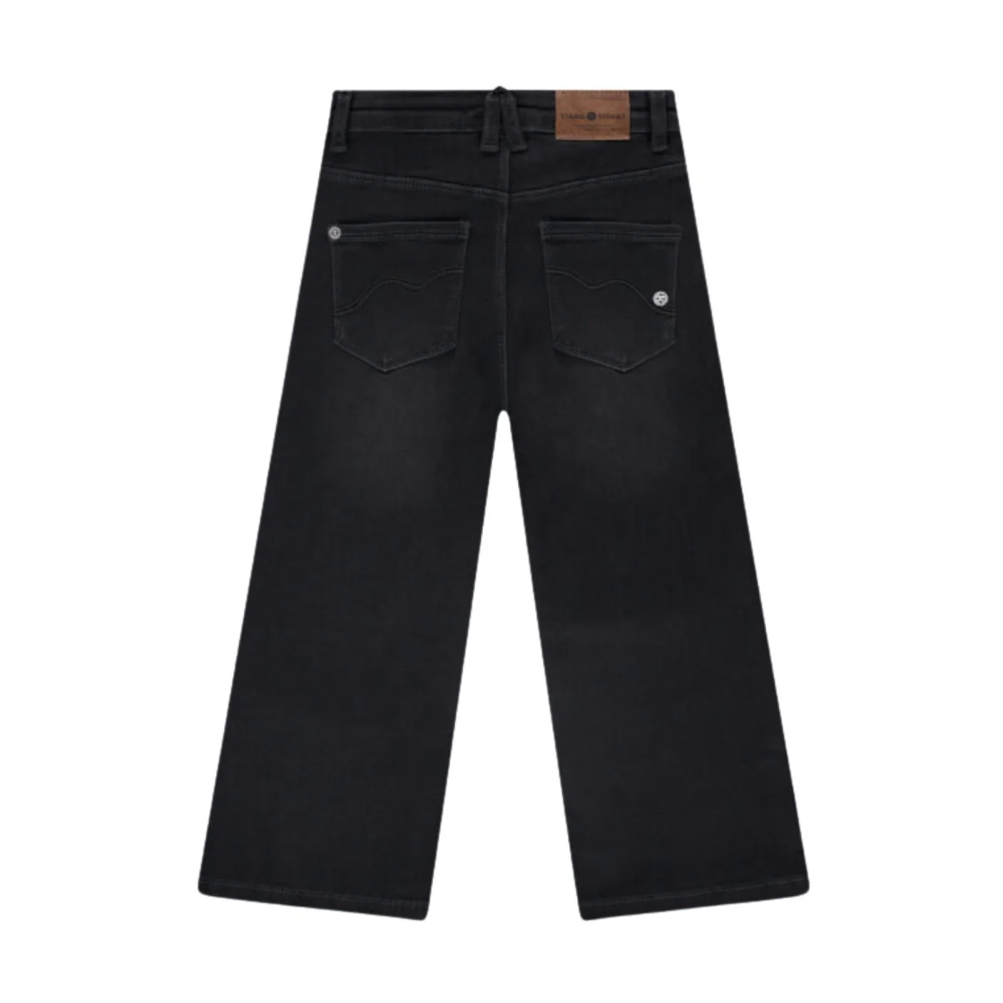 Wide Leg Denim Pants - Dark Grey by Babyface - FINAL SALE - Image 2
