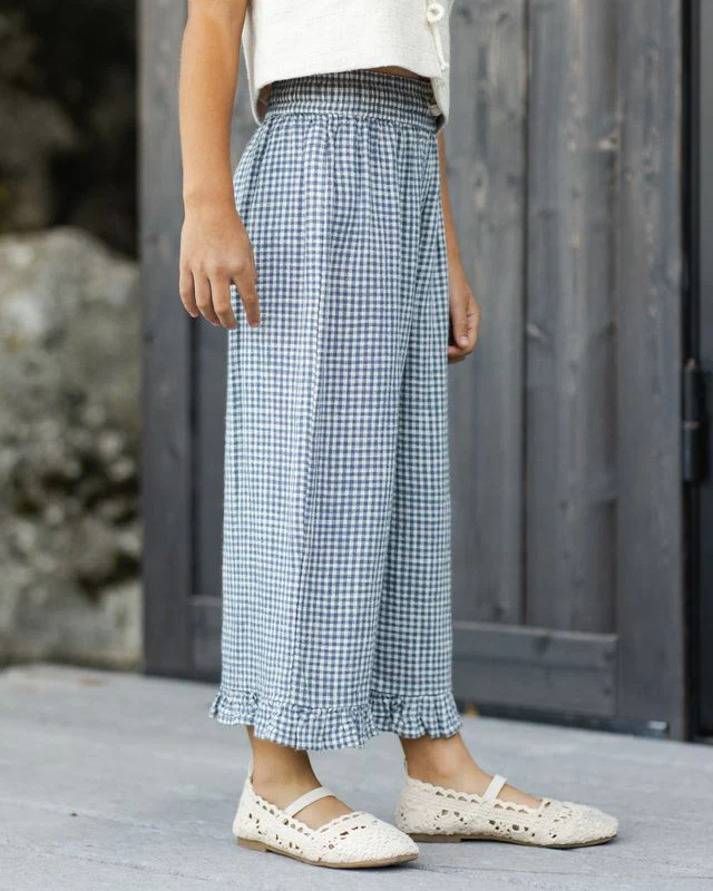 Wide Leg Pant - Marine Gingham by Rylee + Cru - Image 10