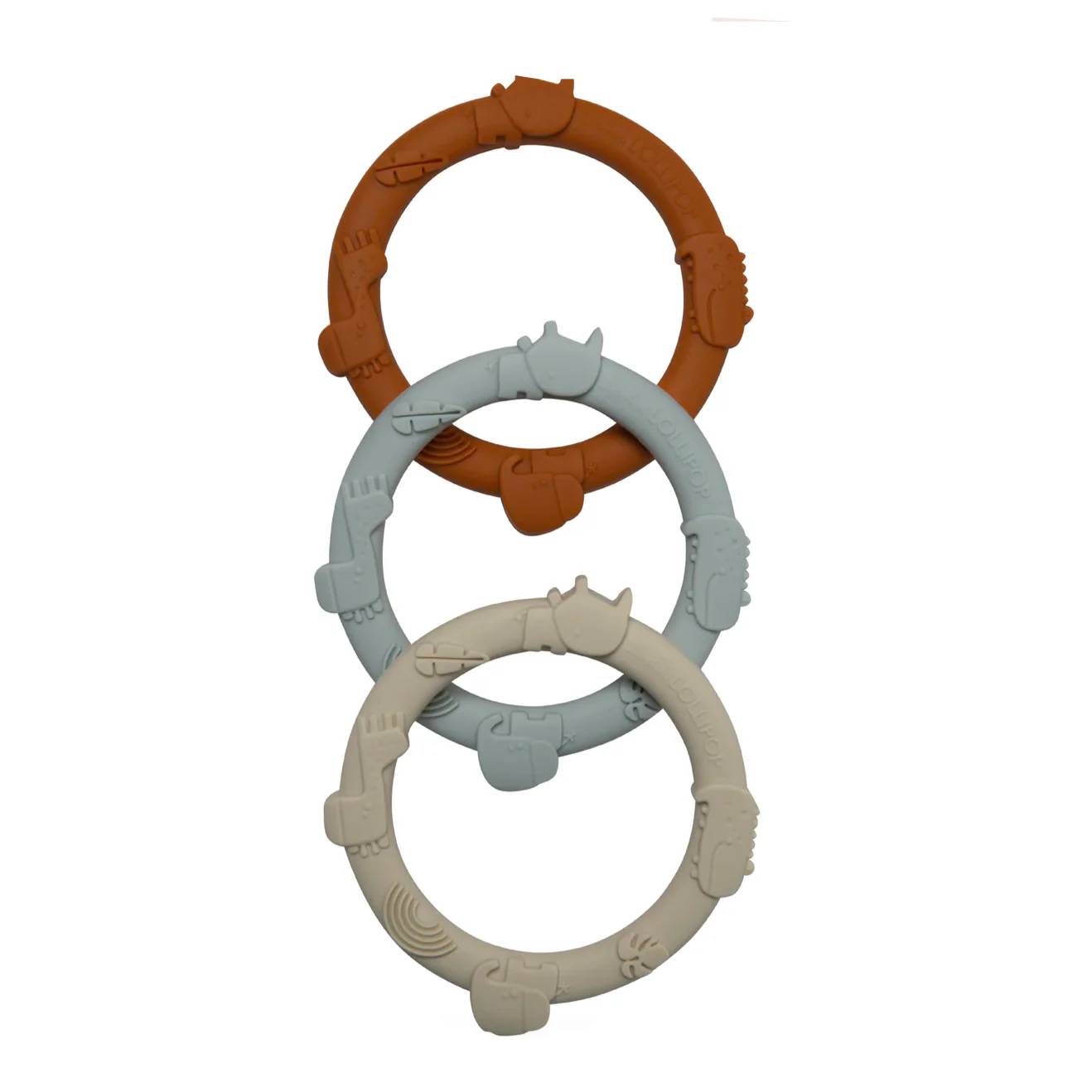 Wild Teething Ring Set - Ginger/Honey by Loulou Lollipop - Image 2
