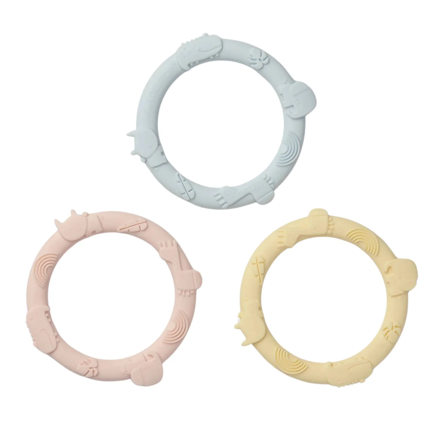 Wild Teething Ring Set - Pastel by Loulou Lollipop