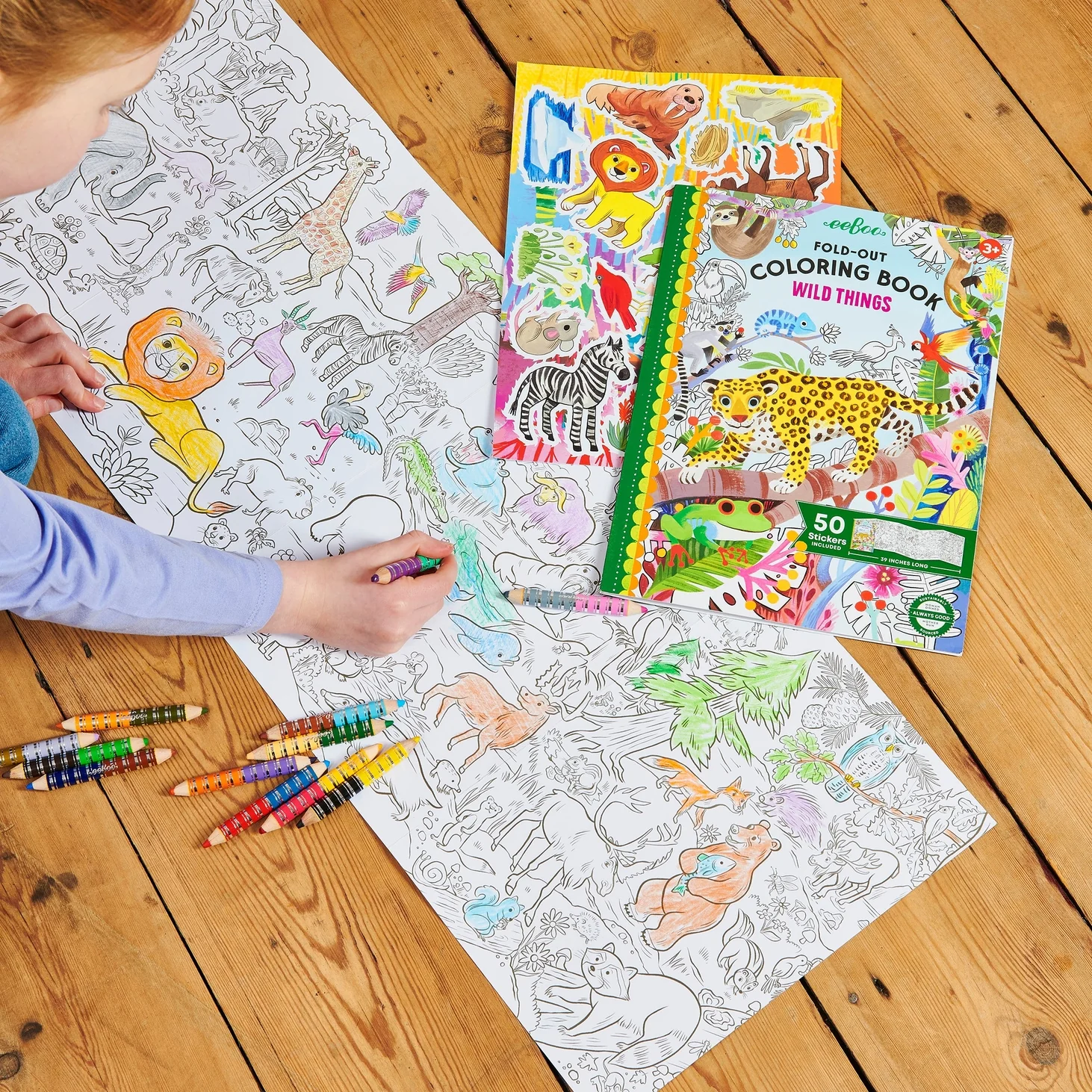 Wild Things Fold-Out Coloring Book by Eeboo - Image 3