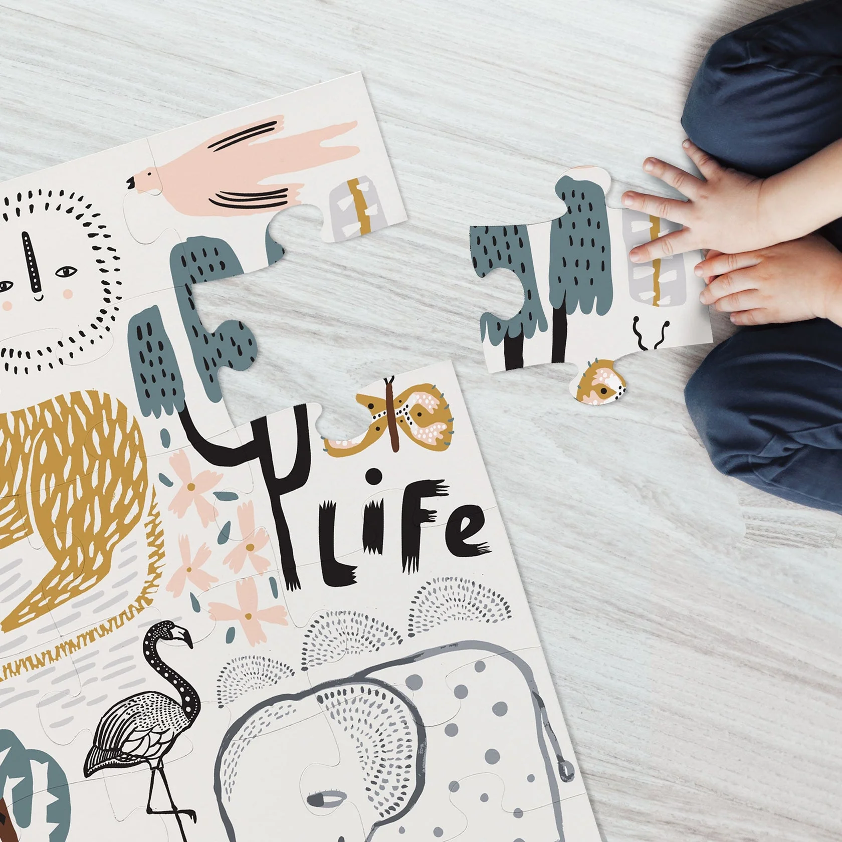 Wild Life Floor Puzzle by Wee Gallery - Image 3