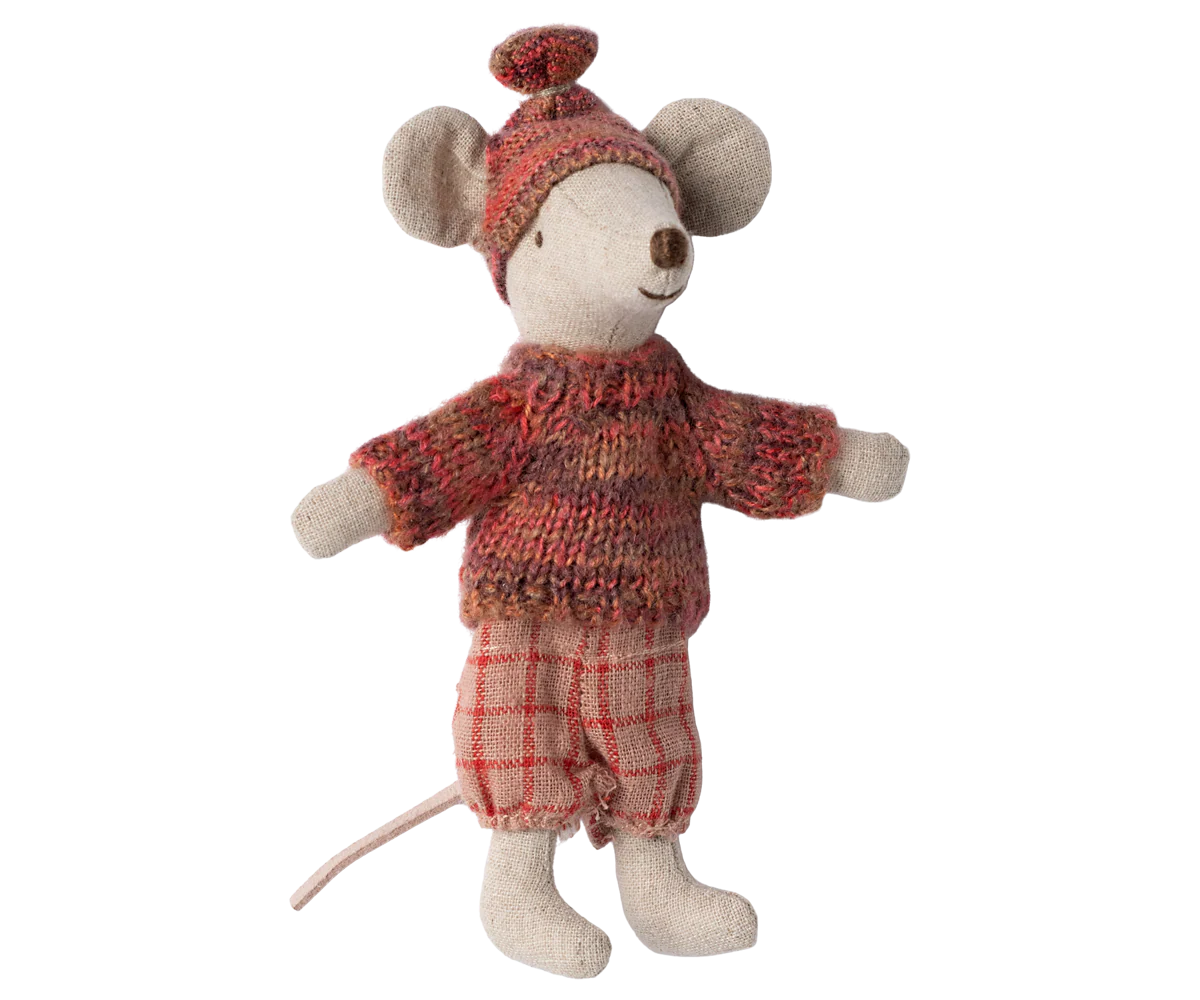 Winter Mouse with Ski Set, Big Sister - Rose by Maileg - Image 3