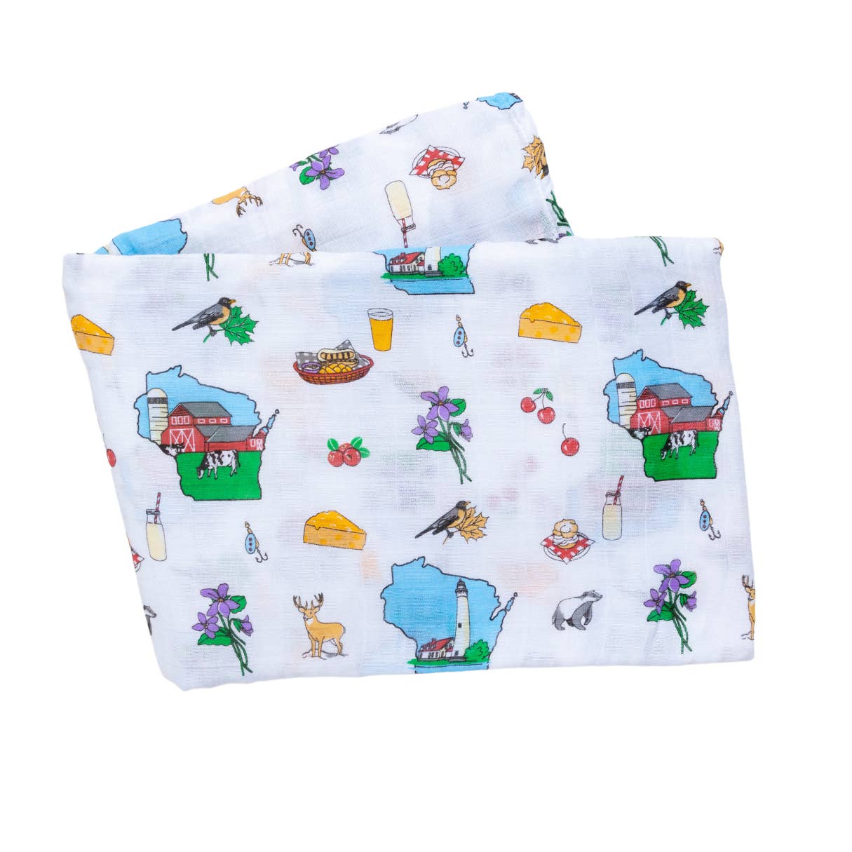 Wisconsin Muslin Swaddle by Little Hometown - Image 3