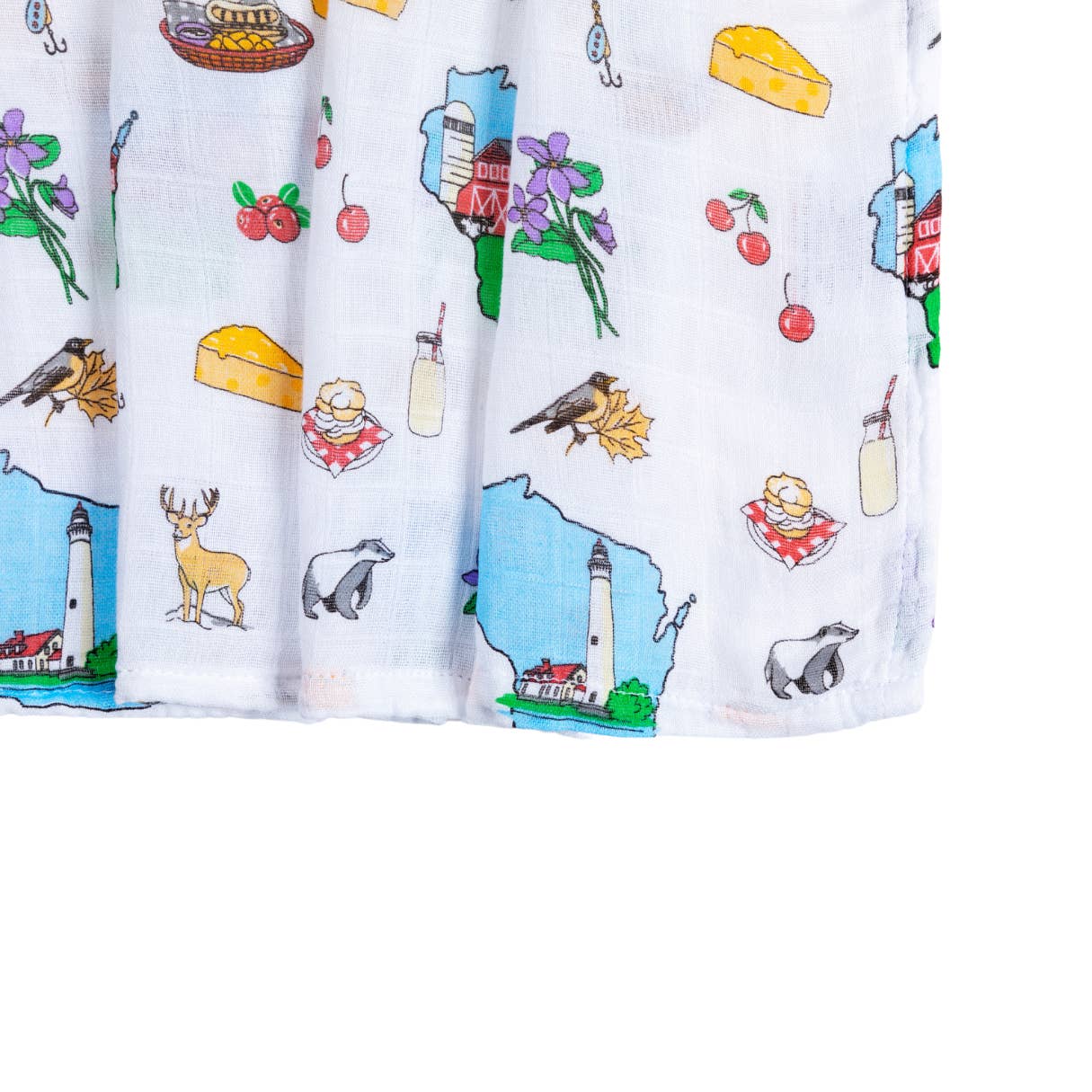 Wisconsin Muslin Swaddle by Little Hometown - Image 4