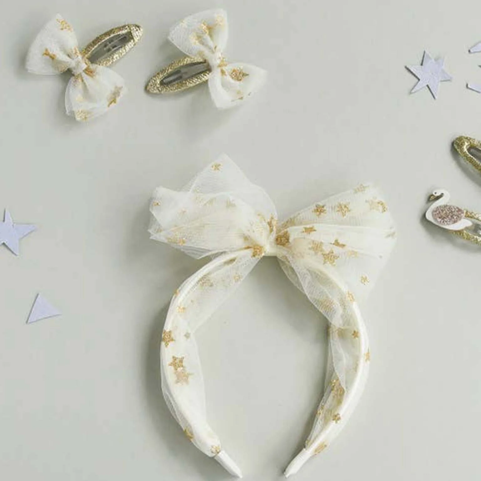 Wish Upon A Star Tulle Hair Clips by Rockahula Kids - Image 2