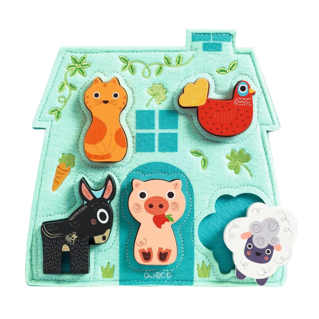Wood + Felt Puzzle - Mouki by Djeco