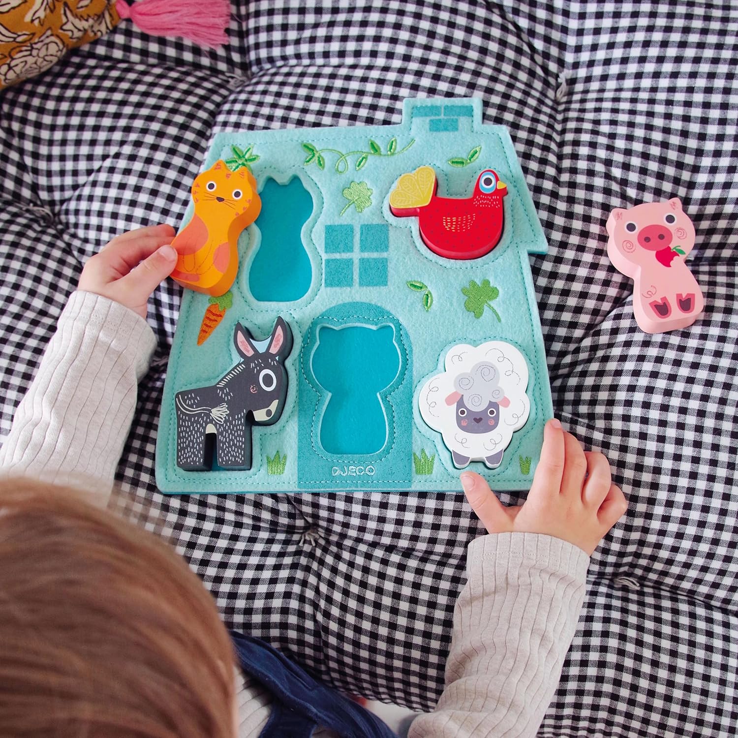 Wood + Felt Puzzle - Mouki by Djeco - Image 3