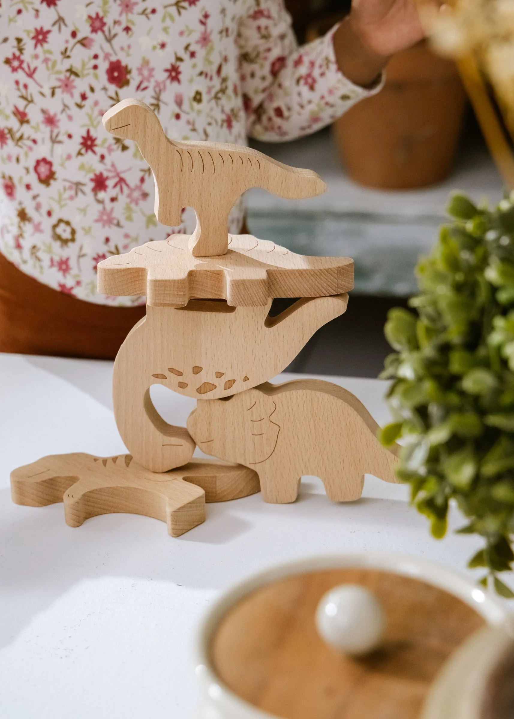 Wooden Balance Puzzle - Dino by Coco Village - Image 4