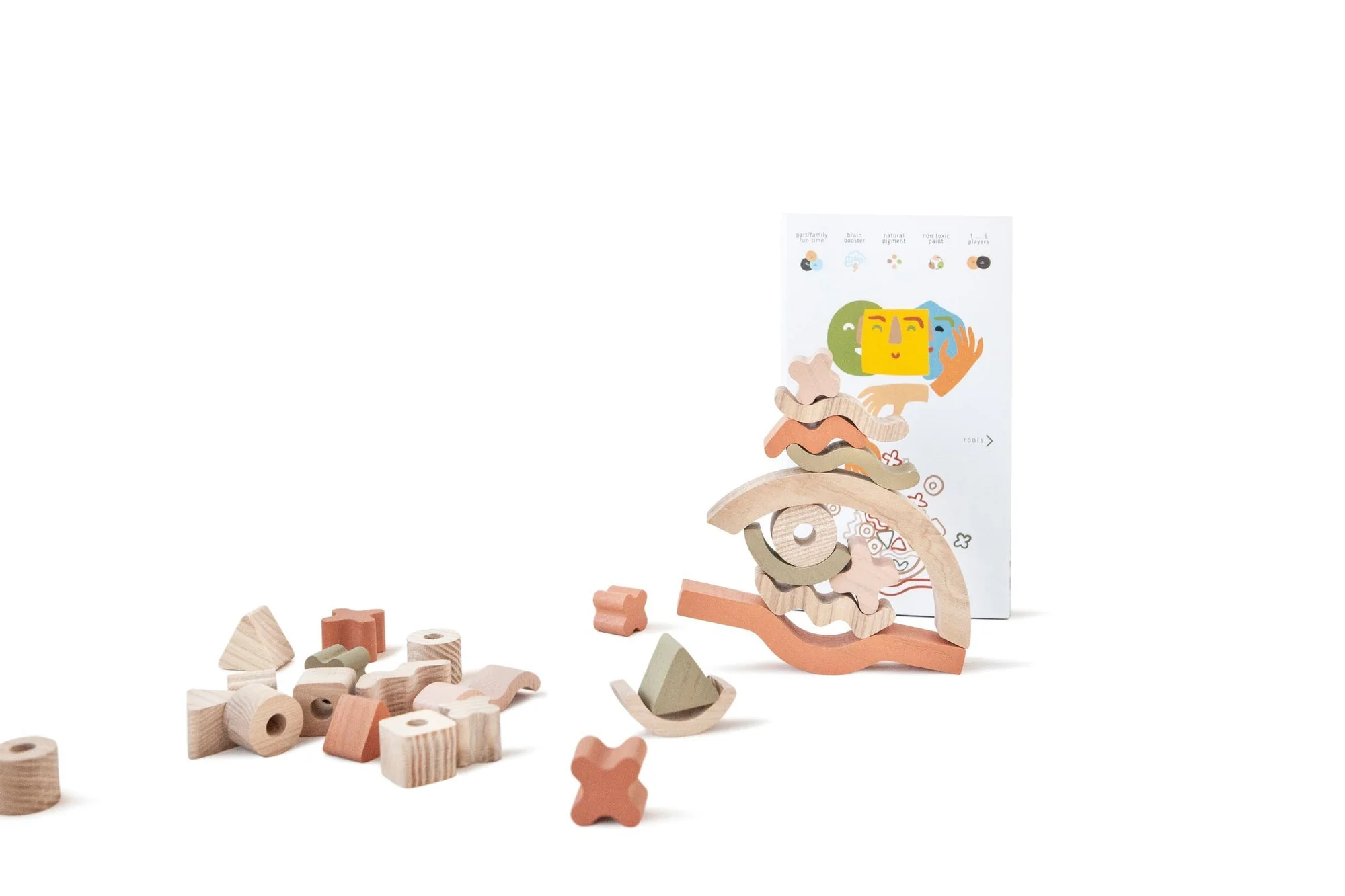 Wooden Board Game "Creative Balancer" - Pastel Colors by Babai - Image 3