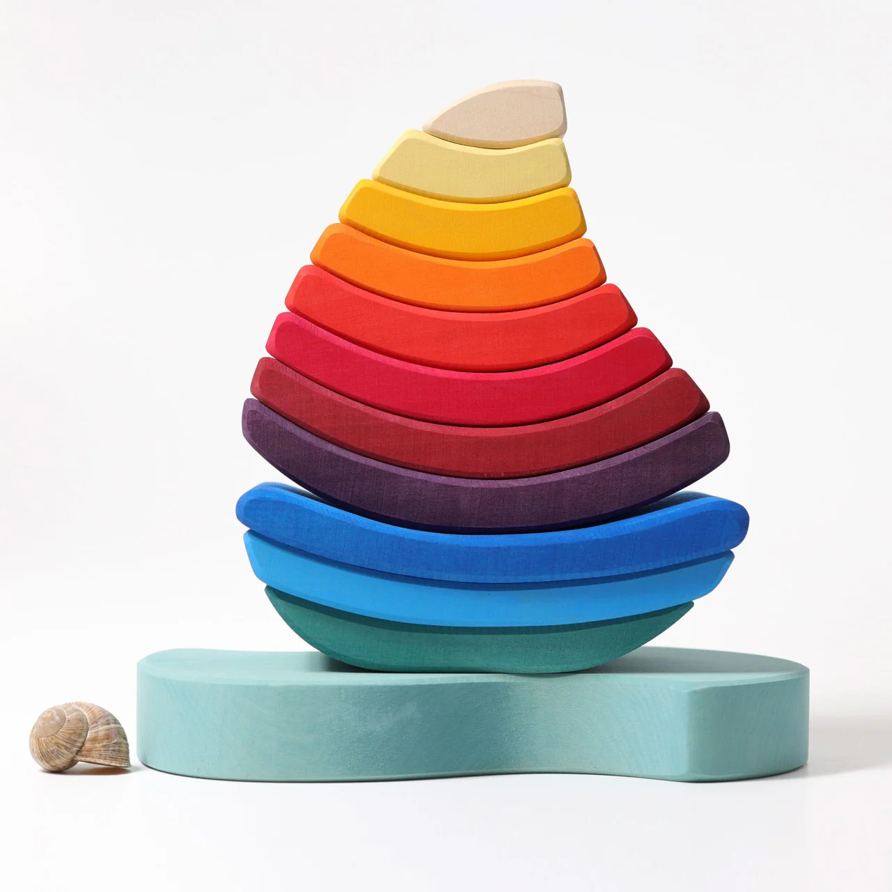 Wooden Boat Stacking Tower by Grimm's - Image 10