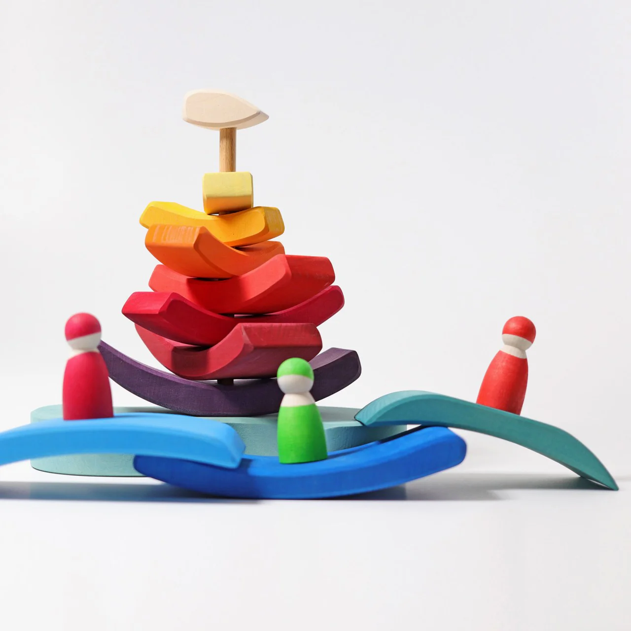 Wooden Boat Stacking Tower by Grimm's - Image 14
