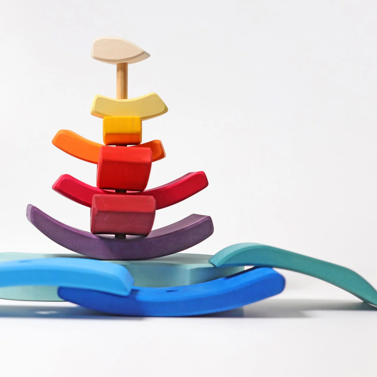 Wooden Boat Stacking Tower by Grimm's - Image 15