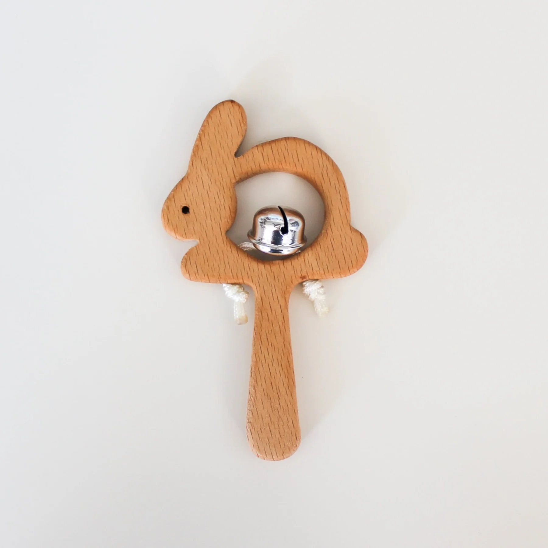 Wooden Bunny Bell Rattle by Chelsea and Marbles - Image 2