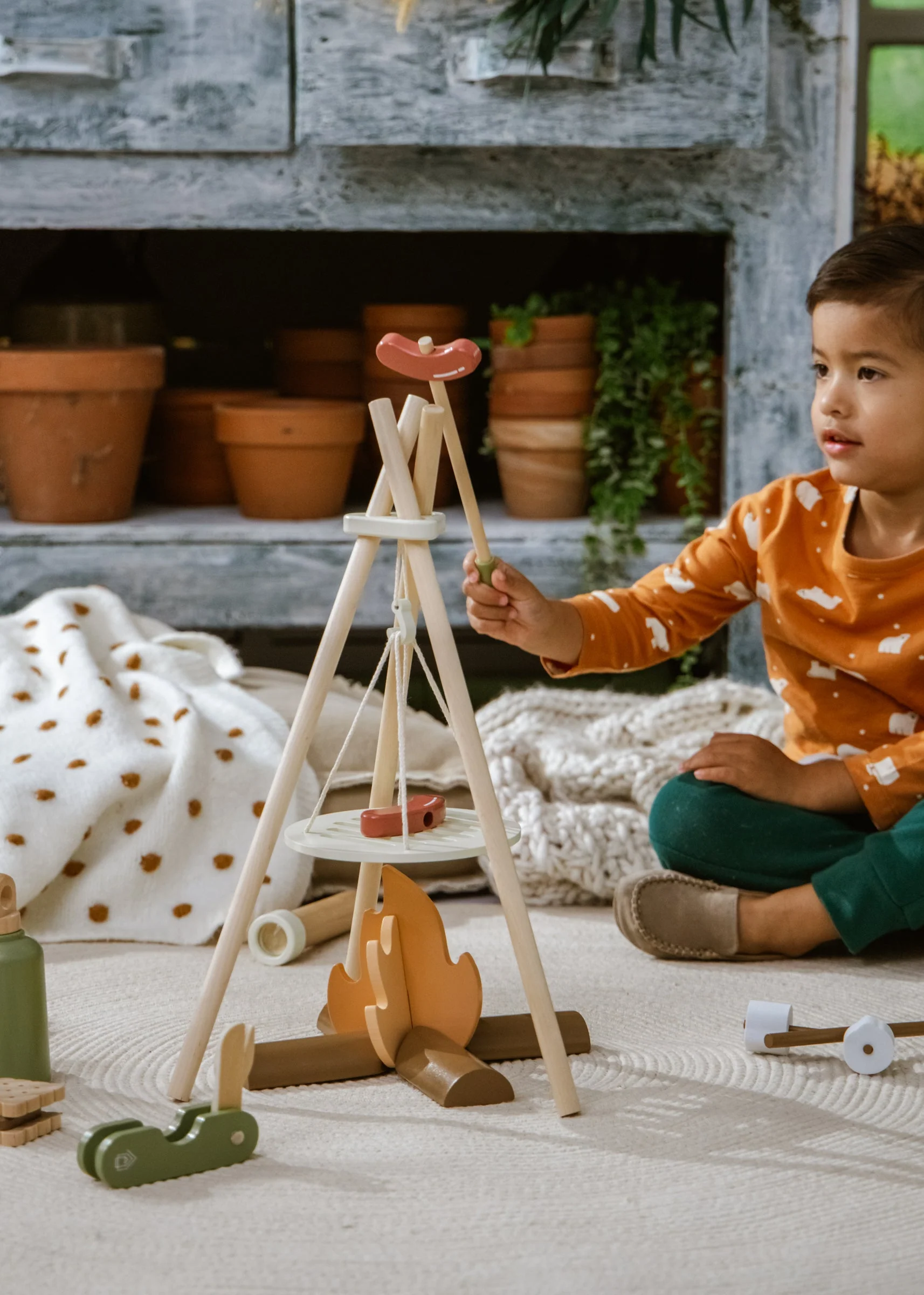 Wooden Camping Playset by Coco Village - Image 4