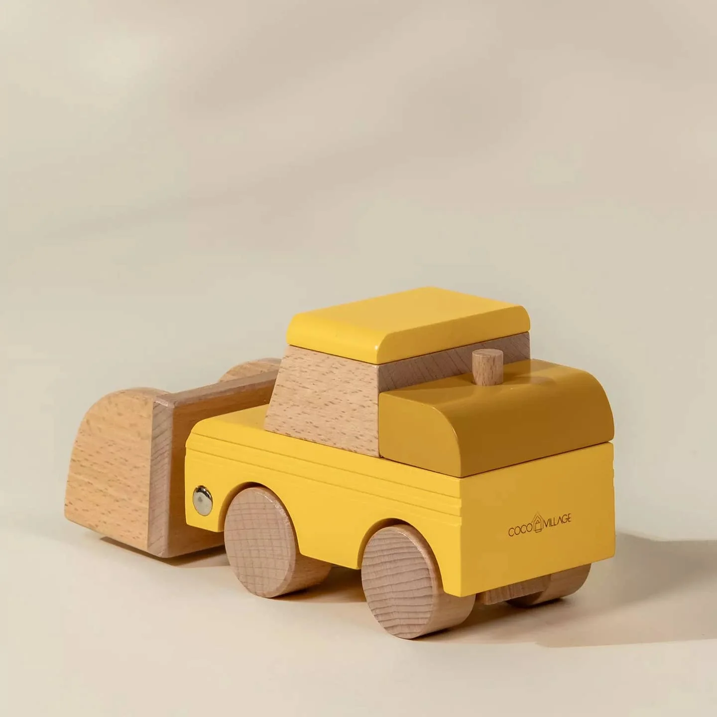 Wooden Construction Vehicle - Bulldozer by Coco Village - Image 3