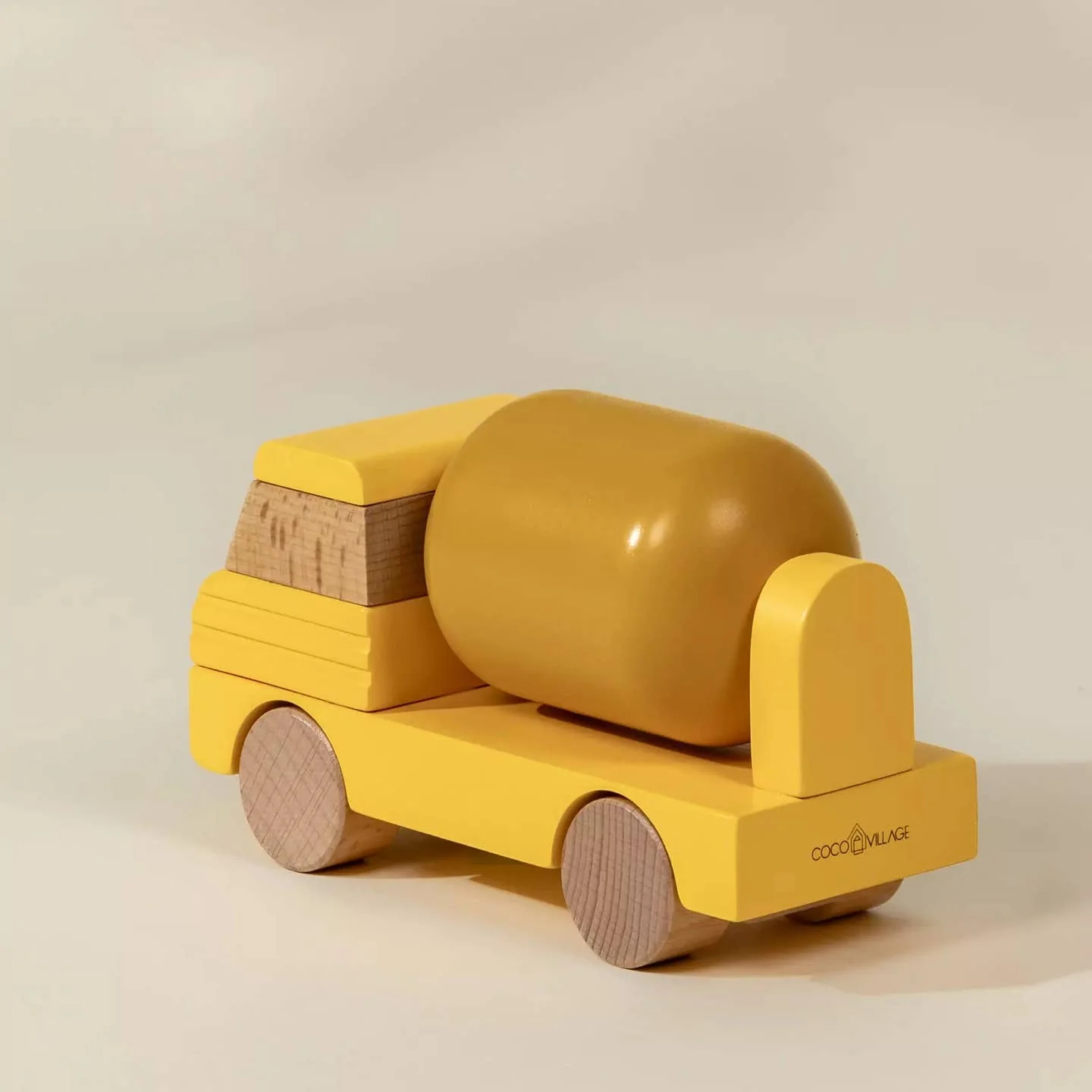 Wooden Construction Vehicle - Cement Truck by Coco Village - Image 3