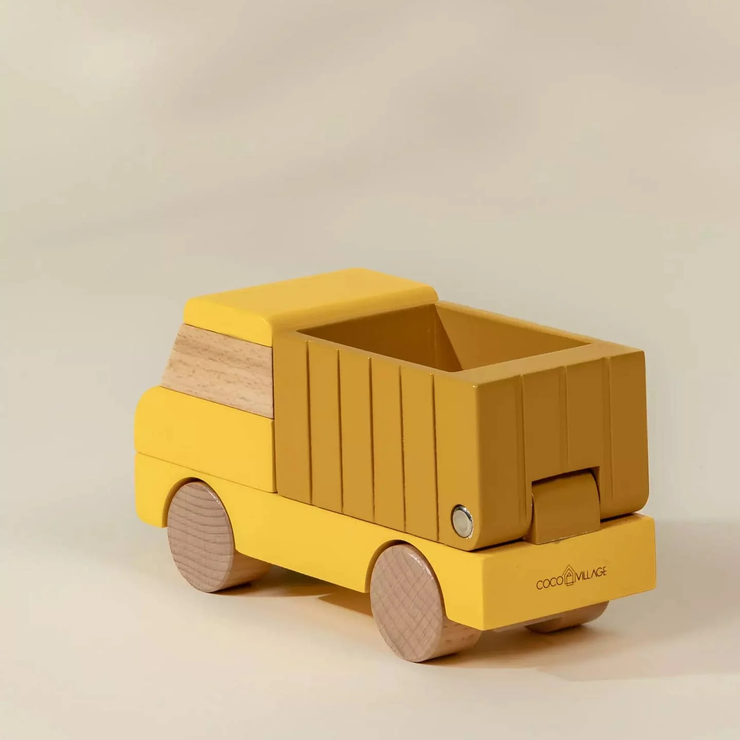 Wooden Construction Vehicle - Dump Truck by Coco Village - Image 3