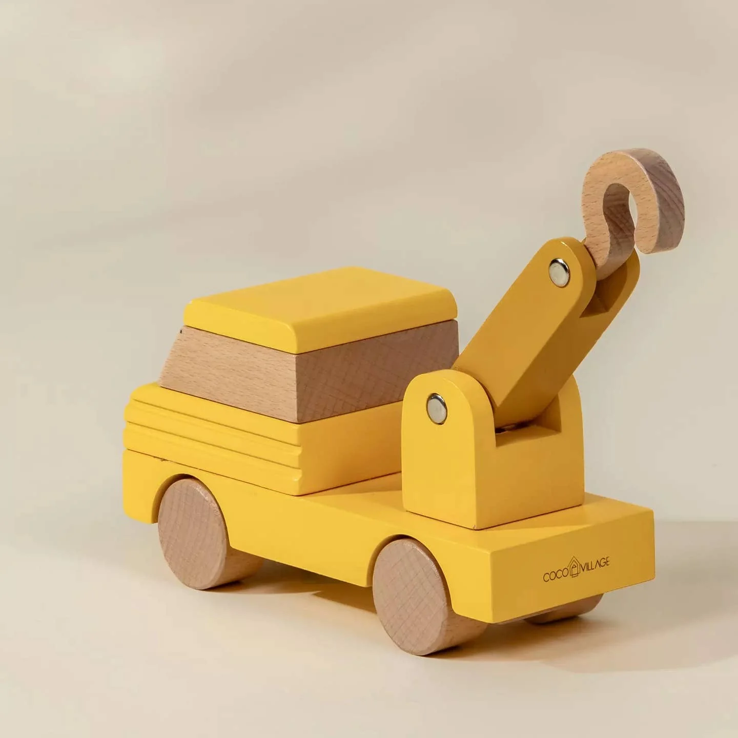 Wooden Construction Vehicle - Tow Truck by Coco Village - Image 6