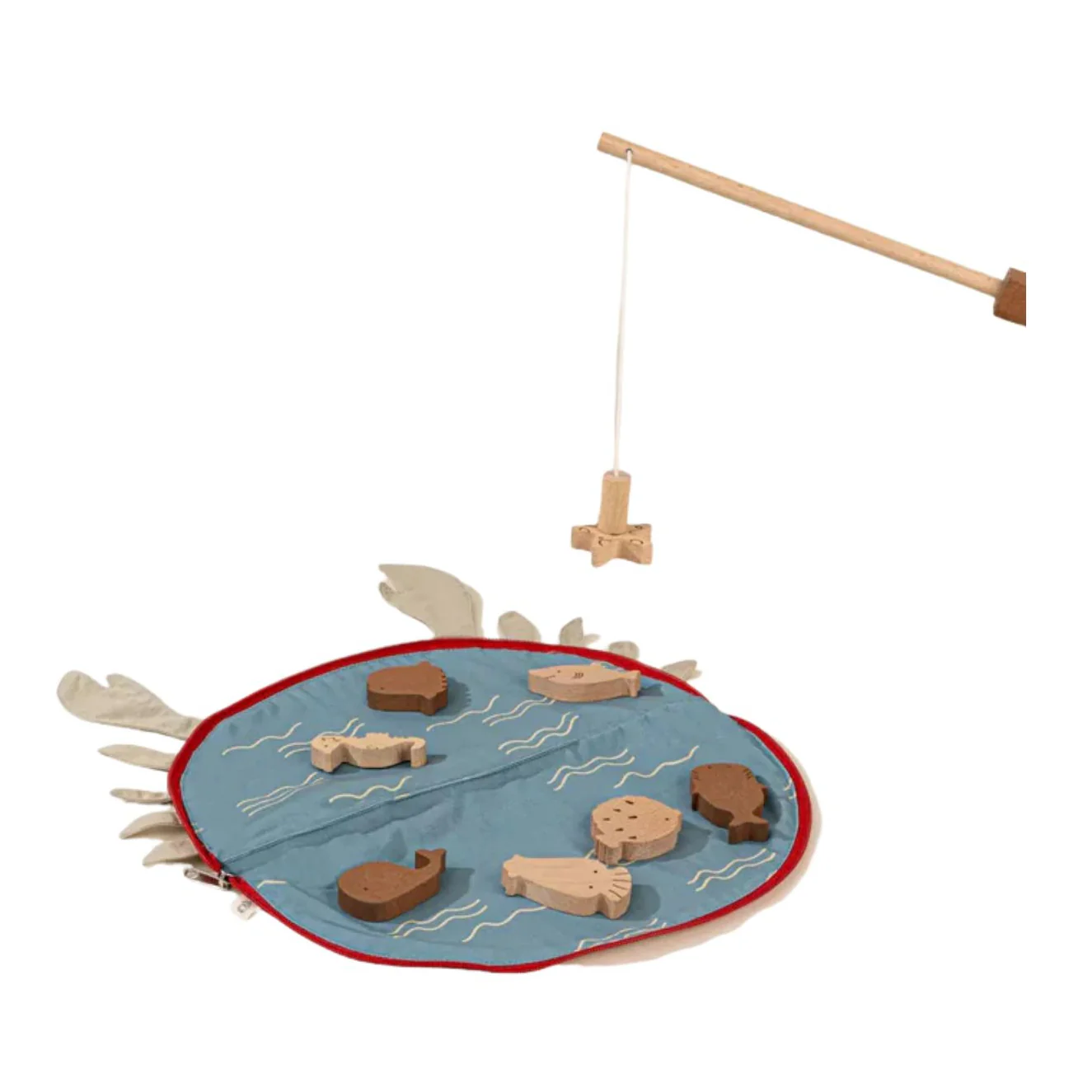 Wooden Fishing Game with Bag by Coco Village