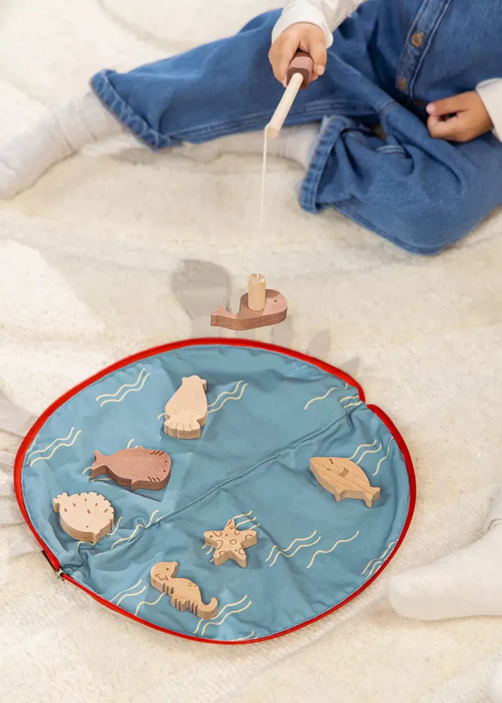 Wooden Fishing Game with Bag by Coco Village - Image 3