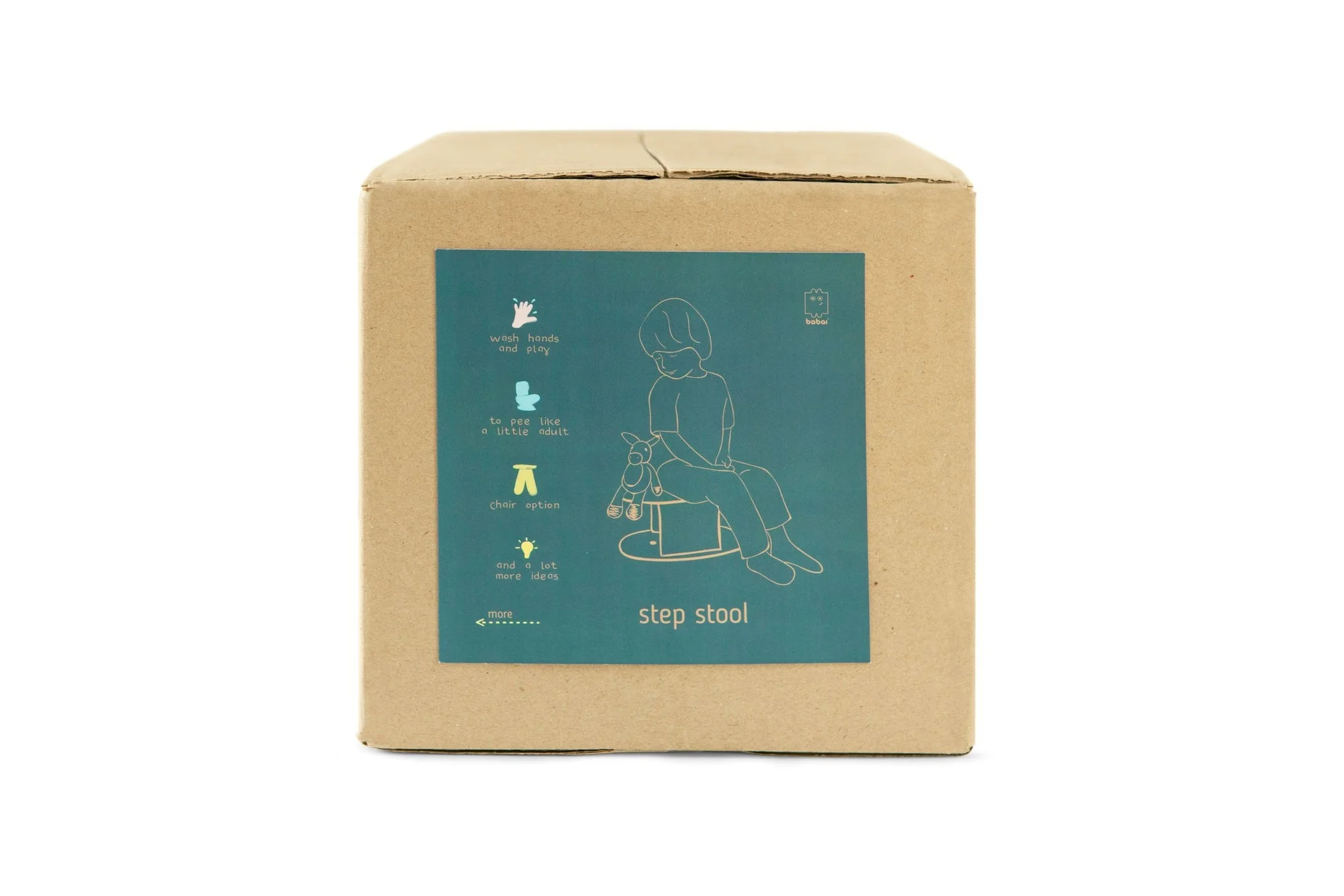 Wooden Kids Step Stool - Natural by Babai - Image 2
