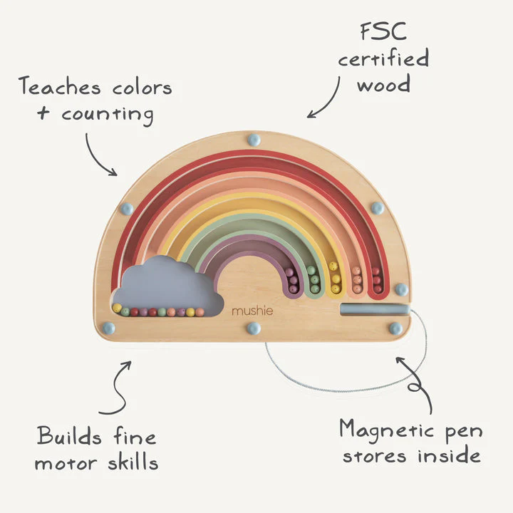 Wooden Magnetic Rainbow Maze by Mushie & Co - Image 2