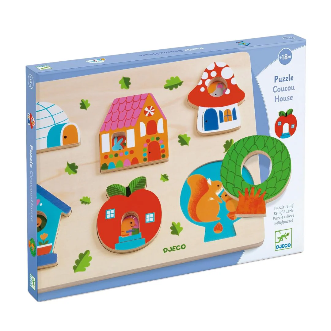Wooden Puzzle - Coucou House by Djeco - Image 2