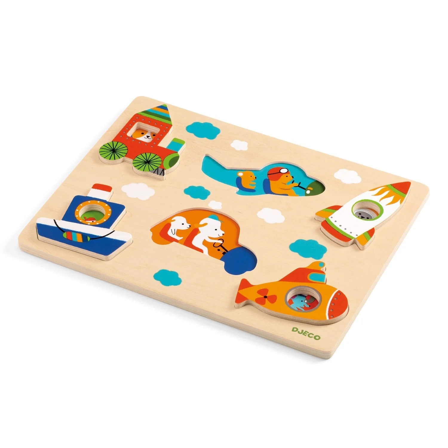 Wooden Puzzle - Coucou Vroum by Djeco - Image 3